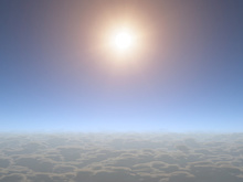 Because no clouds blocked the view, scientists were able to observe water vapor on a Neptune-sized planet for the first time. The smaller the planet, the more difficult it is to observe its atmosphere, and other small planets have been obscured by clouds. The upper atmosphere of HAT-P-11b appears nearly cloud-free, as shown in this artist's depiction.